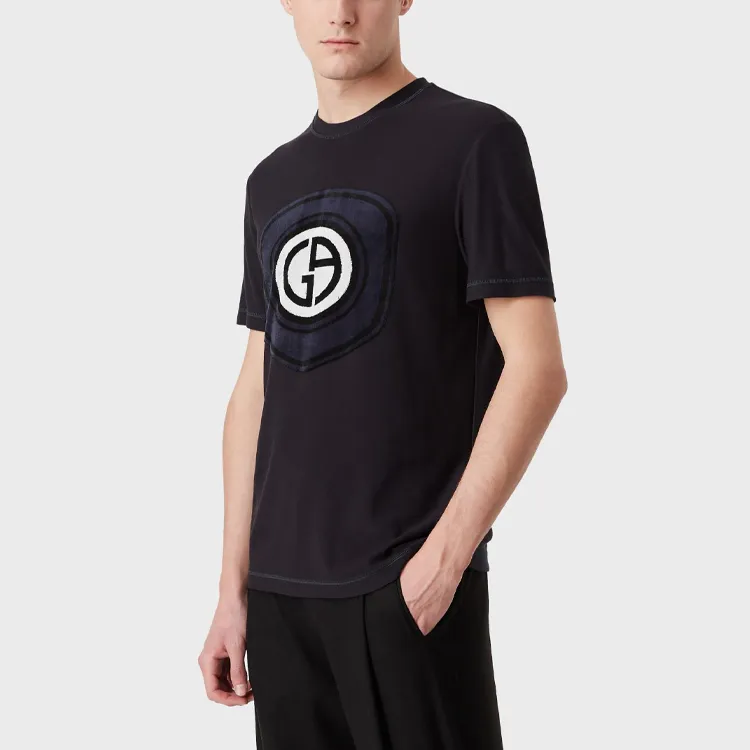 GIORGIO ARMANI T Shirts Men Black-4