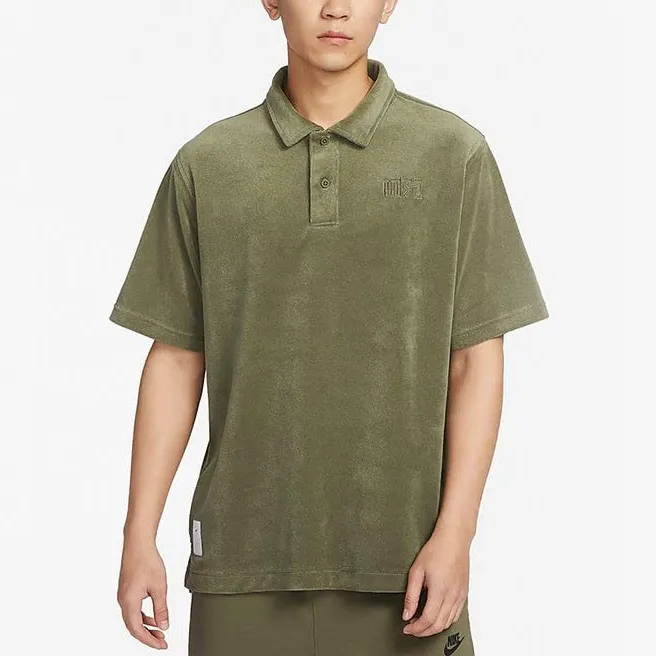 Nike Polo Shirts Men Medium Olive Green-3
