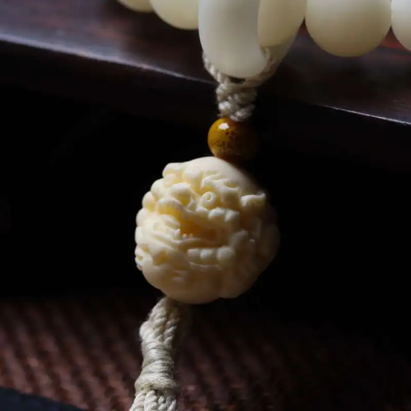 Lordship White Jade Bodhi Bead Chain Unisex-6