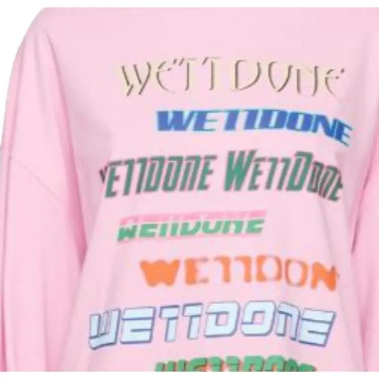 WE11DONE Sweatshirt Unisex Pink-4