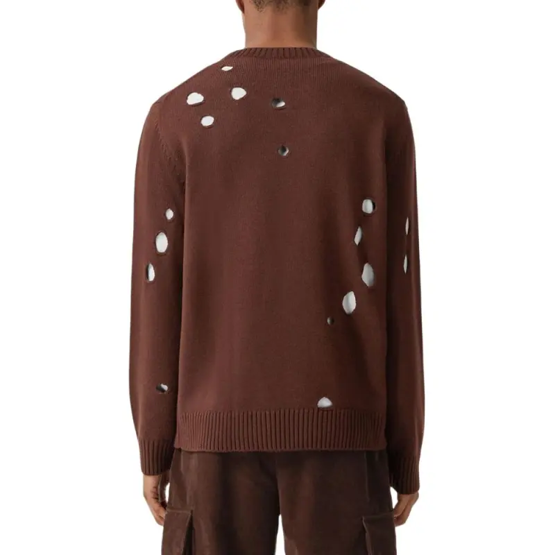 Burberry Cutout Detail Wool Sweater-2