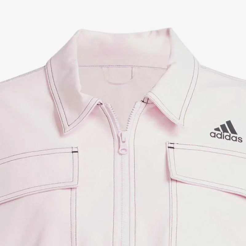 Adidas Denim Jacket Women's Pink-3
