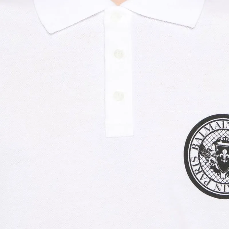BALMAIN Coin Printed Polo Shirt-3