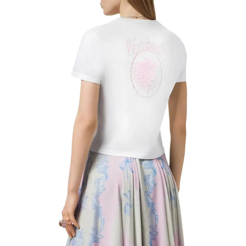 VERSACE Cameo Logo print T shirt-2