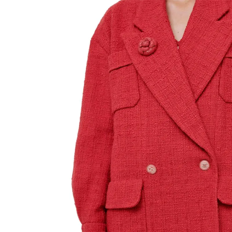 CHANEL SS22 Jackets Coats Women's Red-4