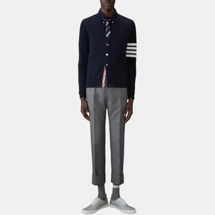 THOM BROWNE Logo tag Cotton Shirt-3