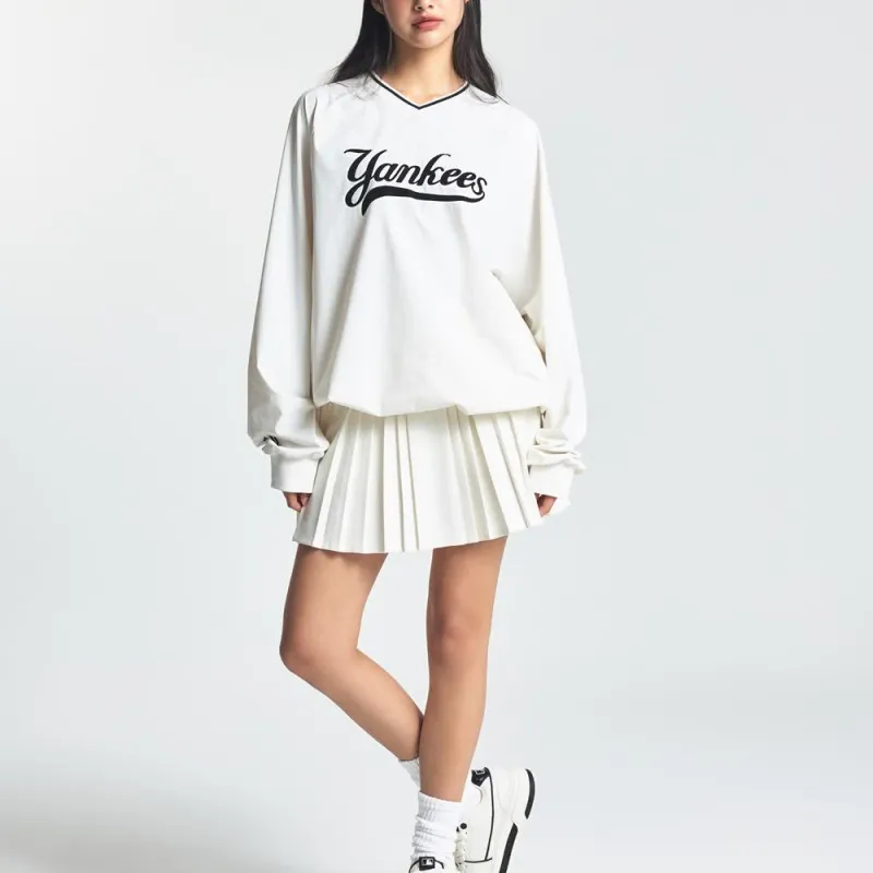 MLB New York Yankees Casual Short Skirts Women's Cream-2