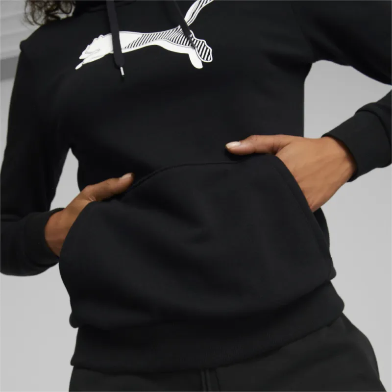 PUMA Power Graphic Hoodie TR Sweatshirt Women's Black-4