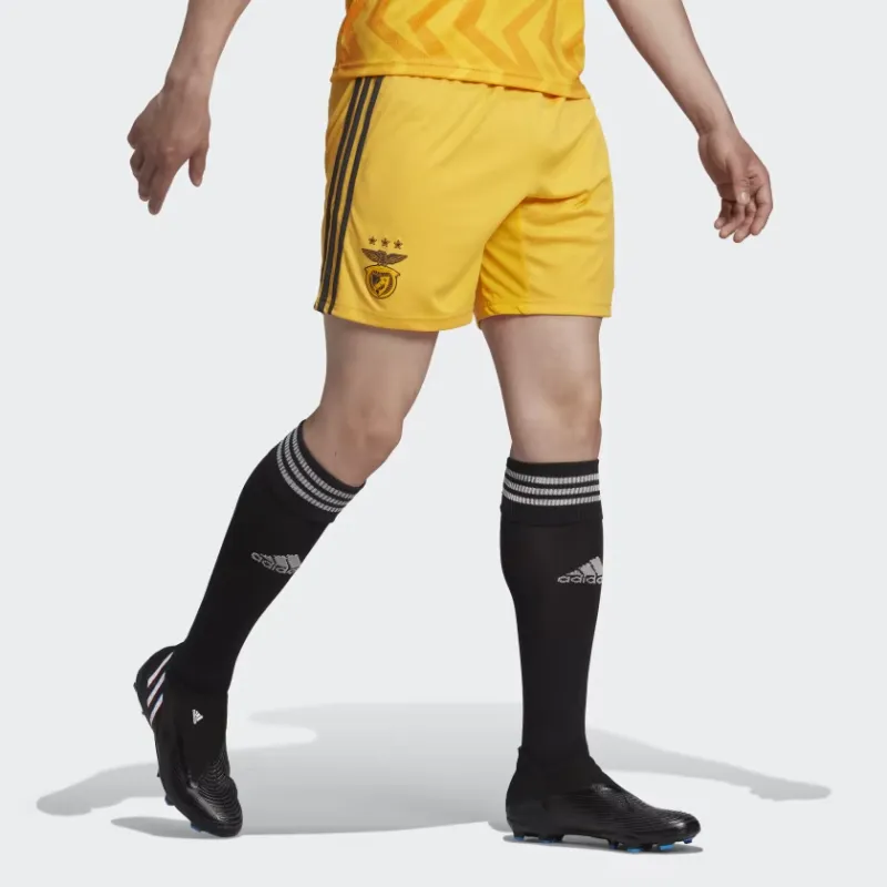 Adidas BENFICA 22/23 AWAY SHORTS Soccer Bottoms Men's Yellow-1