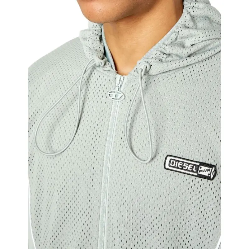 DIESEL Logo patch Zip up Hoodie-4