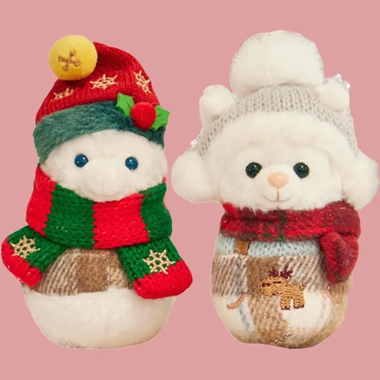 Disney 2023 Winter Day Duffy And Friends Snowman Collection Dolls Plush Pendant Small Size Tall-2