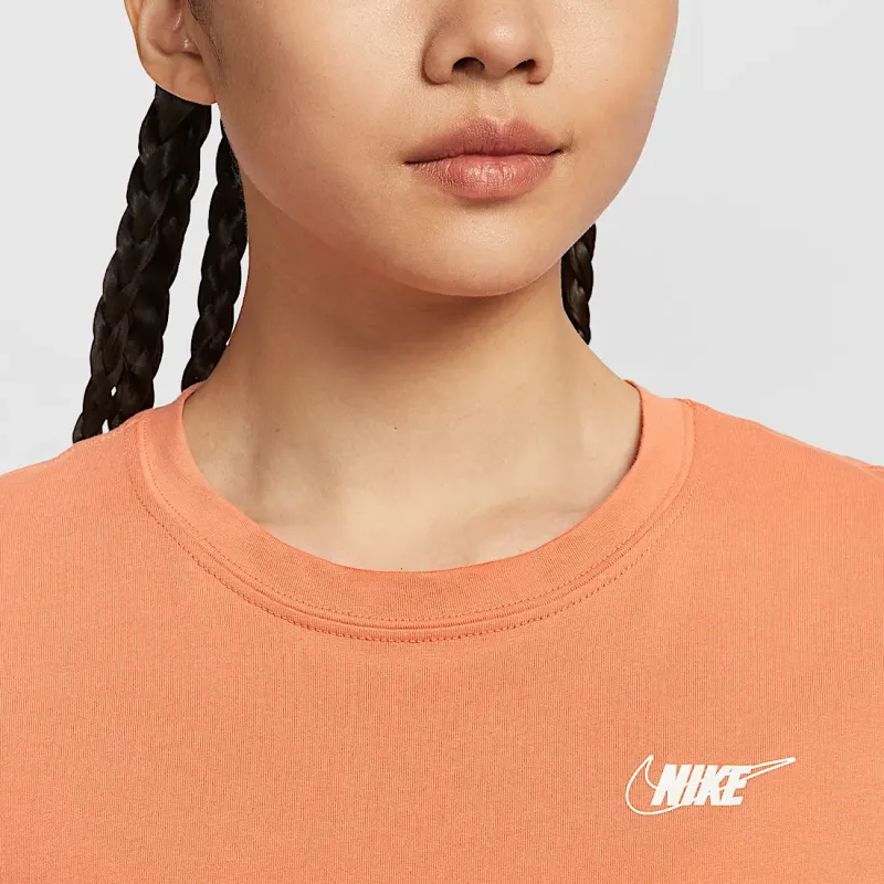 Nike Sportswear Club T Shirt Women's Soft Orange-3