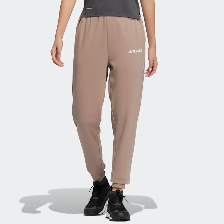 Adidas Knitted Sweatpants Women's Pink Brown-1