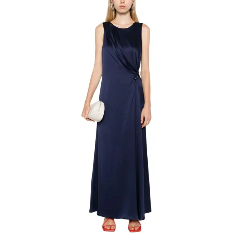 GIORGIO ARMANI Embellished Satin Midi Dress-1