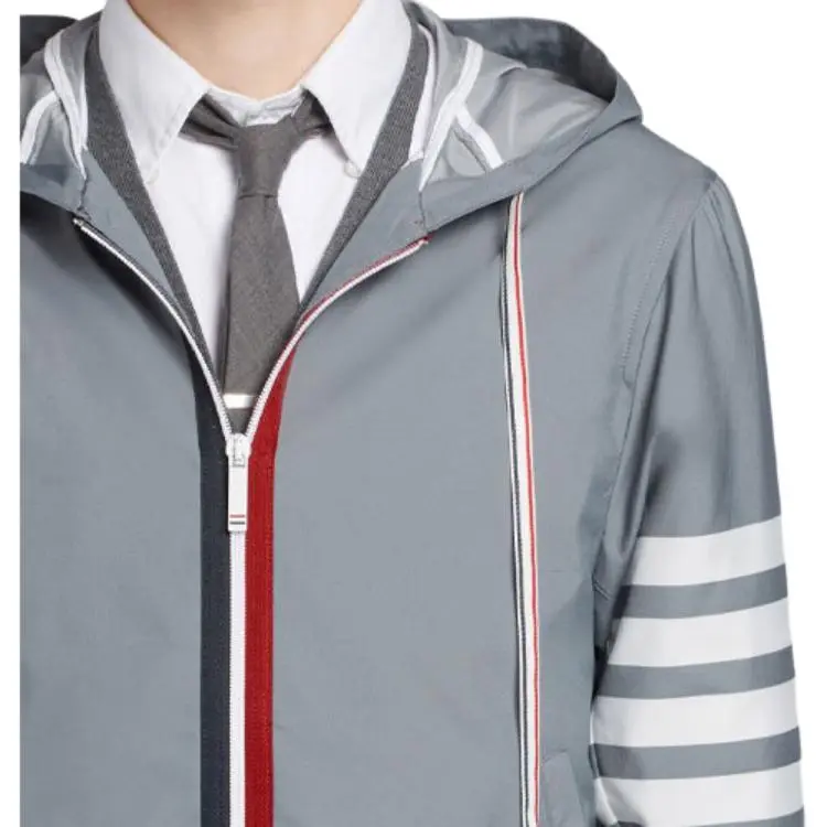 THOM BROWNE Trench Coats Men Gray-1