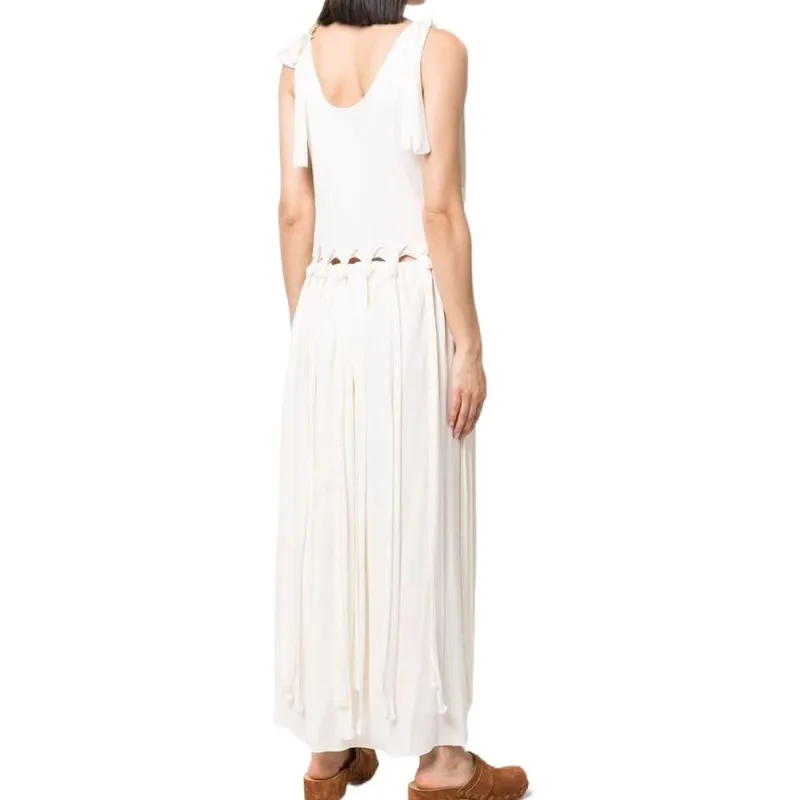 Chloe SS22 Sleeveless Dress Women's Ecru-3