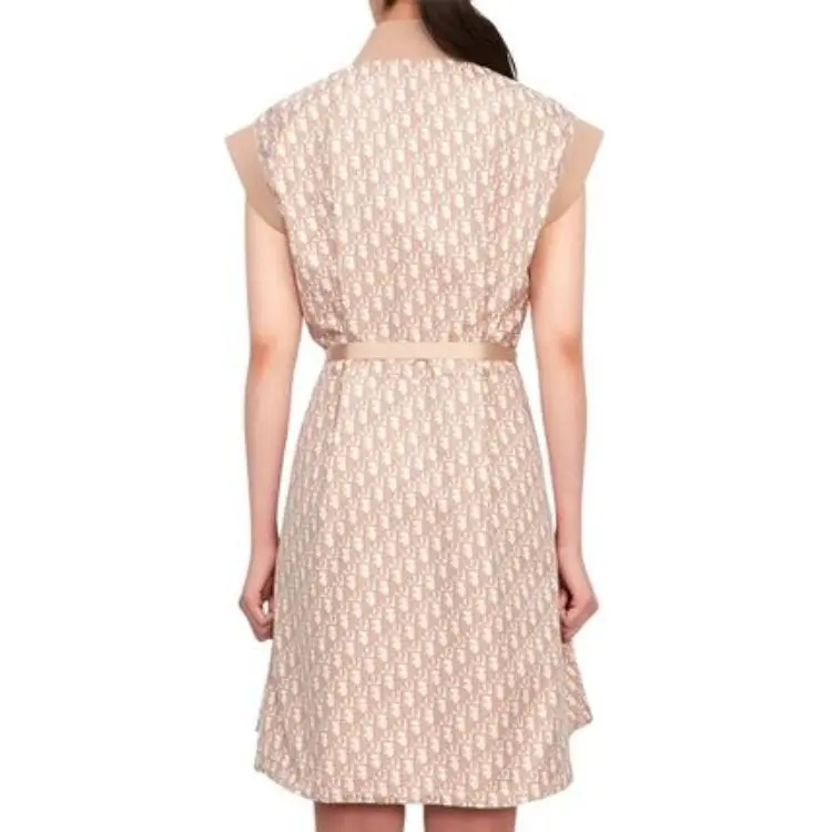 DIOR SS24 Sleeveless Dress Women's Peach Pink-3