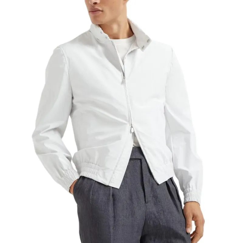 Brunello Cucinelli High Neck Zip Up Bomber Jacket-4