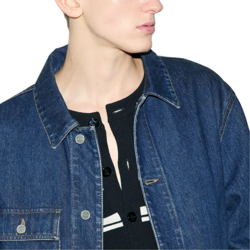 GUCCI Collared Button Up Jacket-3