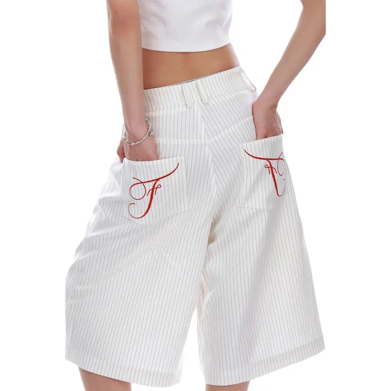 VINMUK Casual Shorts Unisex White-3