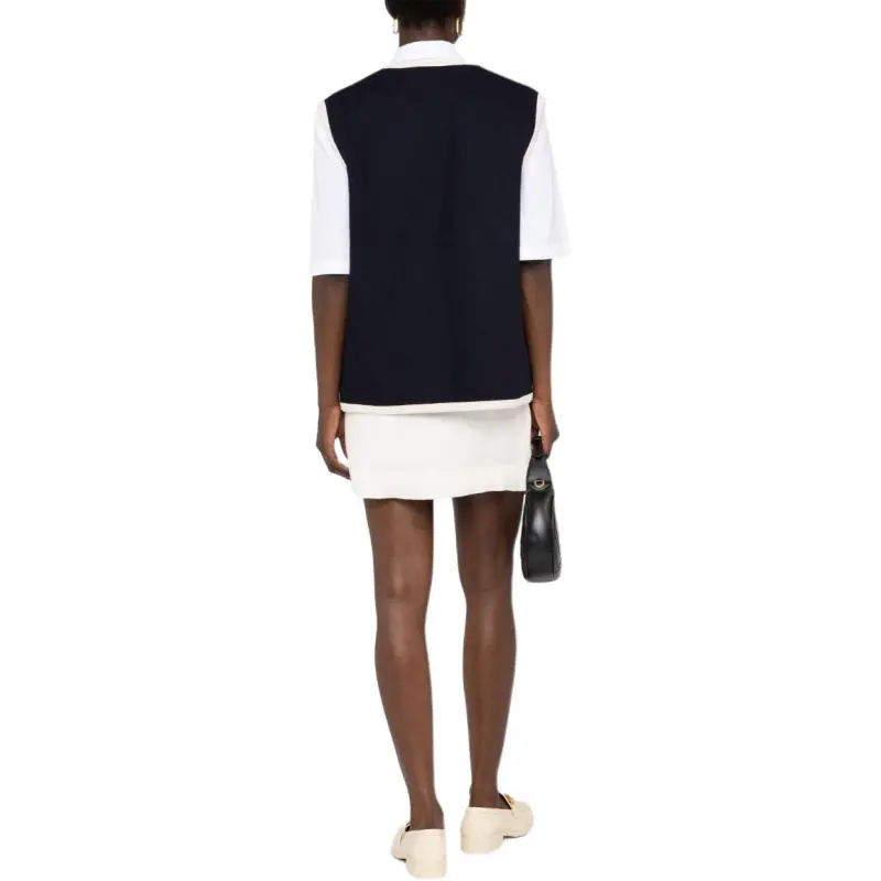 GUCCI Gg Logo Embroidered Buttoned Knit Vest-2