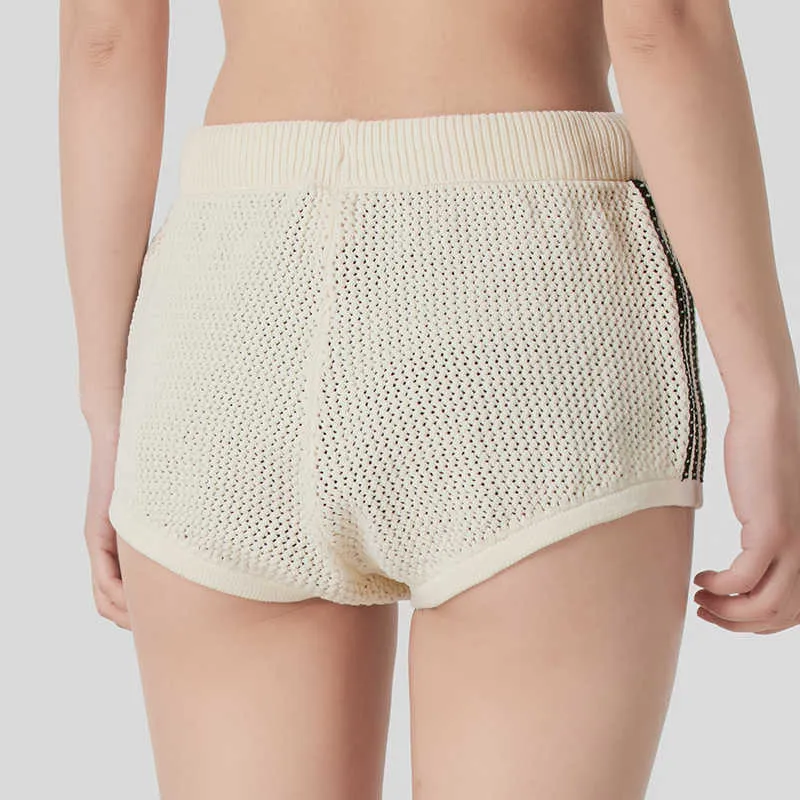Adidas Women's Premium Crochet Sprinter Shorts Wonder White-2