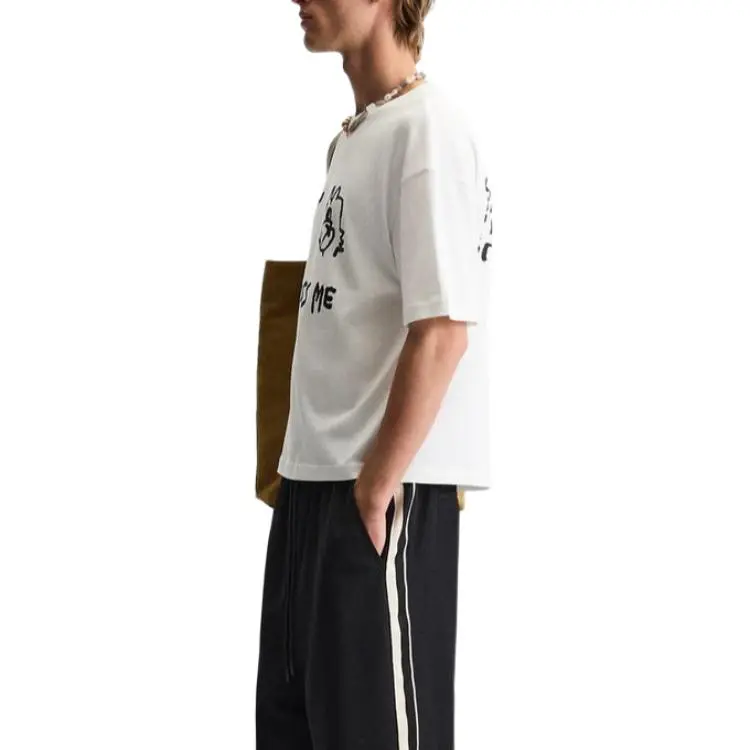 ZARA T Shirts Men White-4