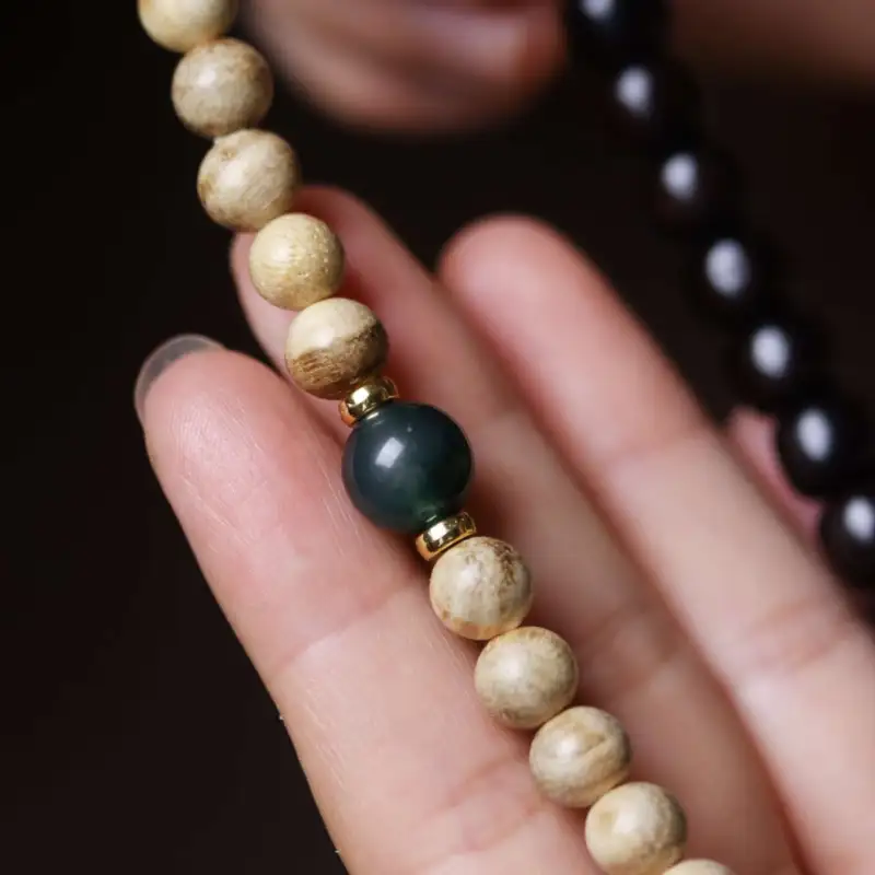 Lordship Ebony Bead Chain Unisex-4