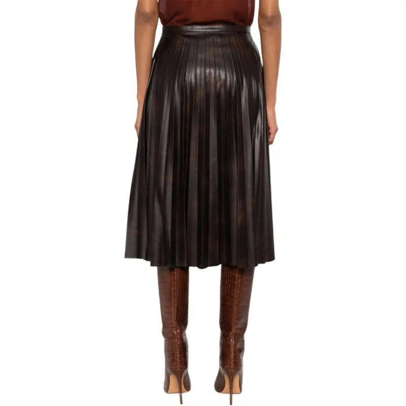PINKO Kudrika High Waisted Pleated Skirt-3