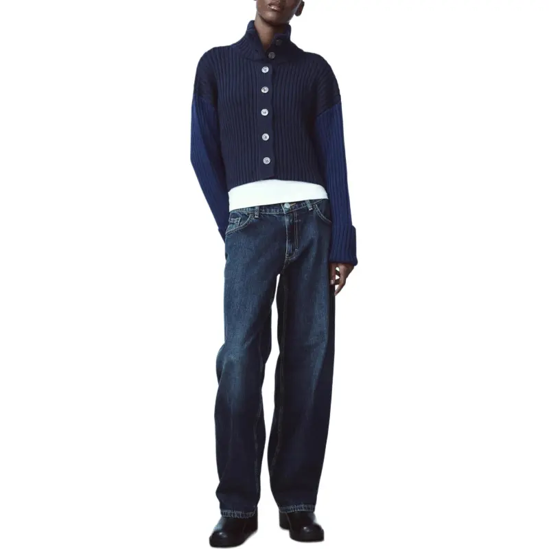 ZARA Trf Jeans Women's Marine Blue-4