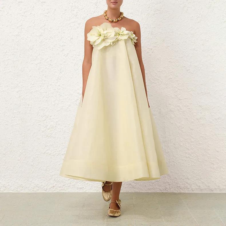 Zimmermann SS24 Sleeveless Dress Women's Lemon-3