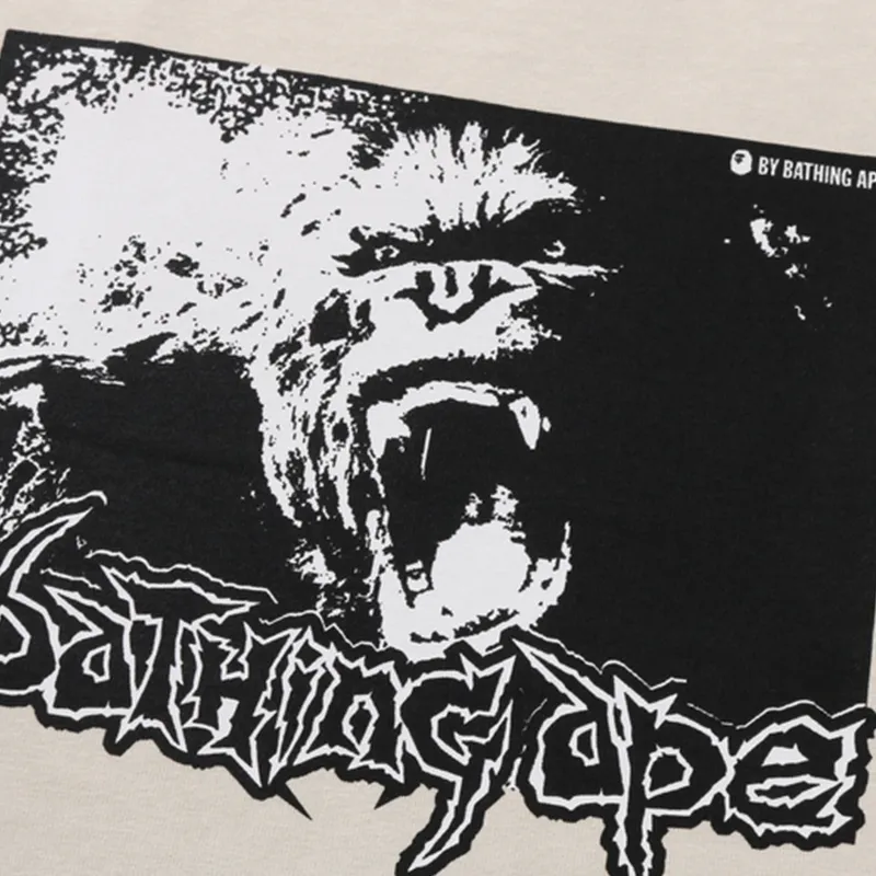 Bape Mad Ape Graphic Acid Wash Relaxed Fit Tee-2