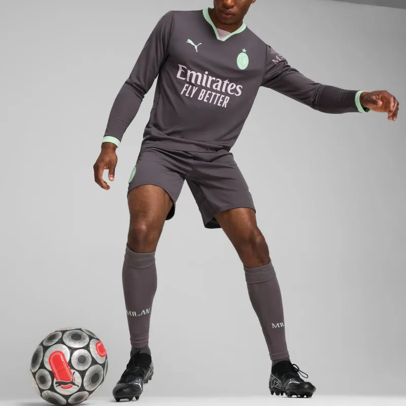 PUMA AC Milan Soccer Bottoms Men's Shadow Gray-2