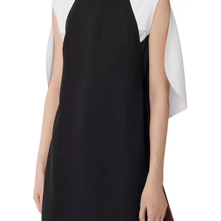 Burberry Funnel neck Silk Bib Dress-5