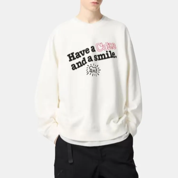 Coca cola X Keith Haring X UNIQLO Keith Haring X Coca Cola Collaboration Sweatshirts Unisex White-4