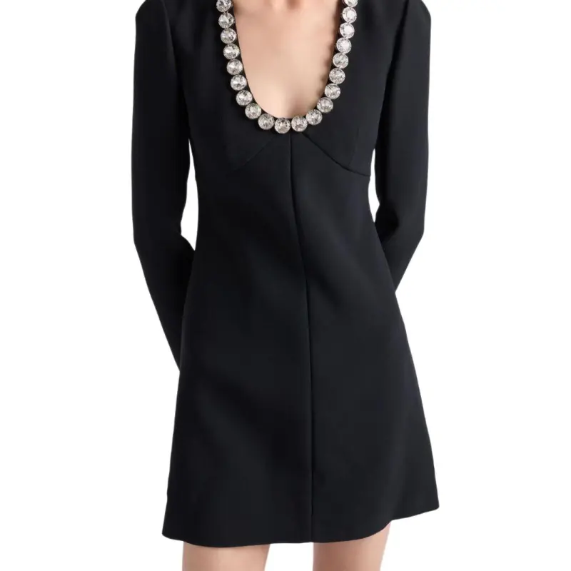 PRADA Glass Crystal Embellishment Dress-3
