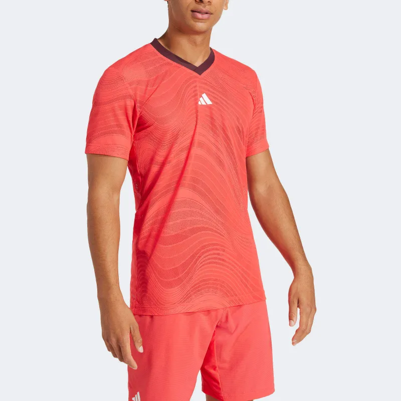 Adidas Free Shipping With AdiClub Tennis Pro Climacool+ Mesh FreeLift Tee-2