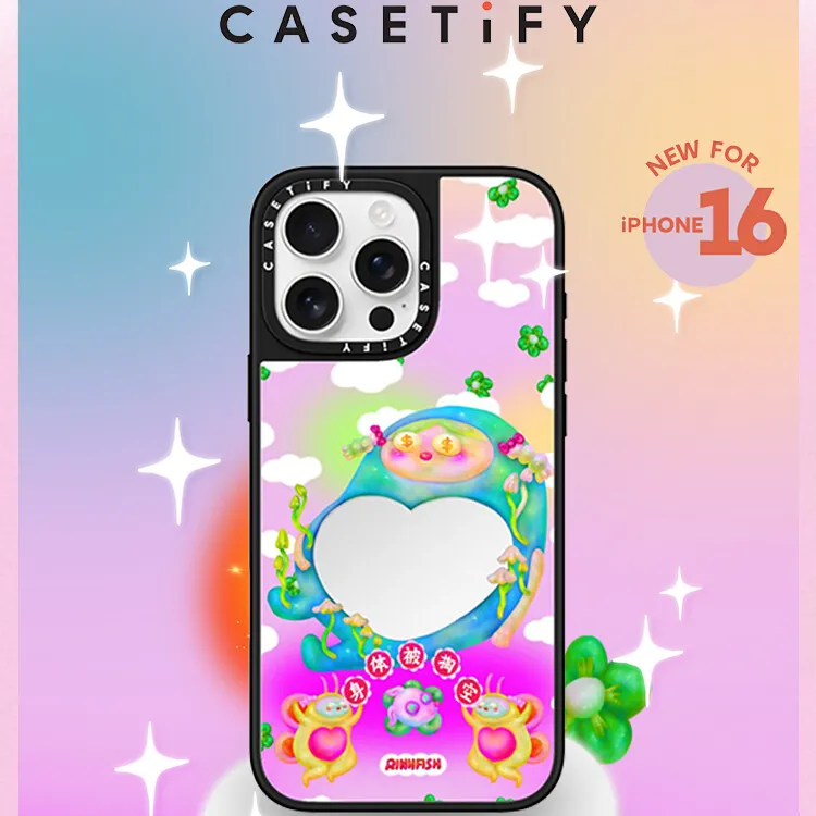 CASETIFY PC Material Riniifish Body Hollowed Out Phone Cases Compatibility With IPhone 16/15/14/Plus/Pro/Max Cartoon-1