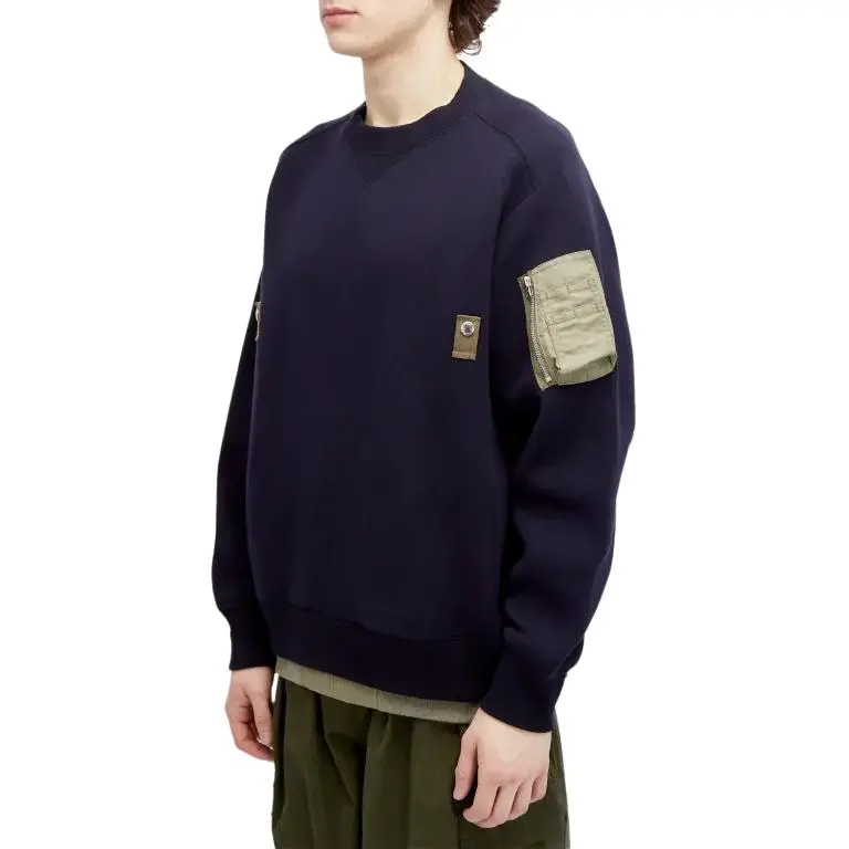 Sacai Sweatshirt Men's Marine Blue-3