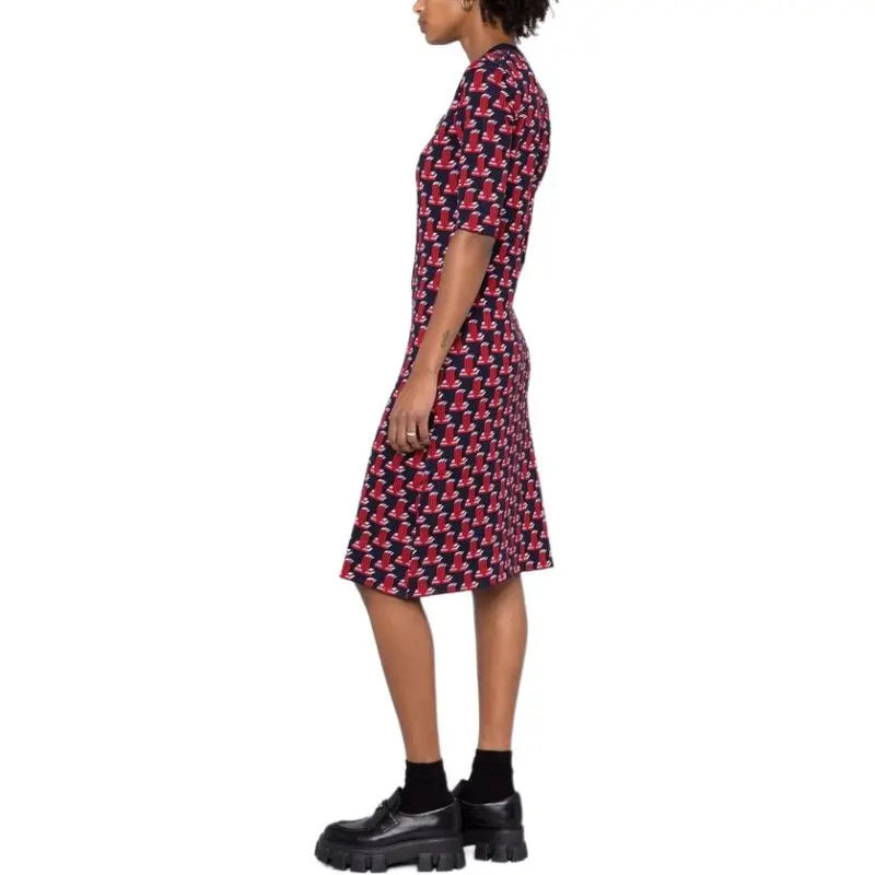 Lanvin Short Sleeved Dresses Women's Dark Blue-2