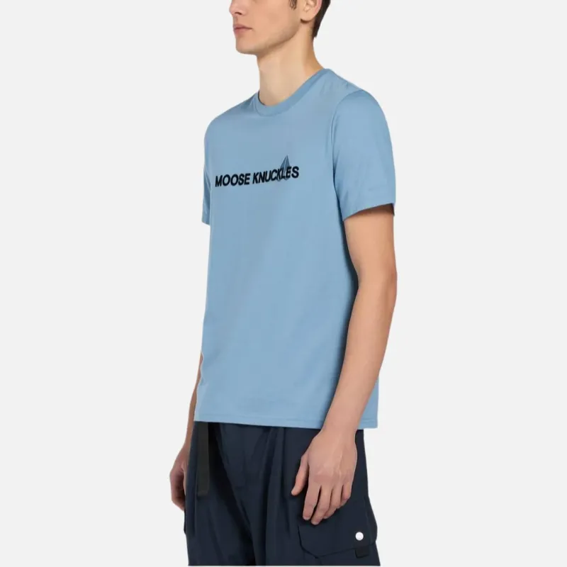 Moose Knuckles T Shirt Men's Ocean Blue-2