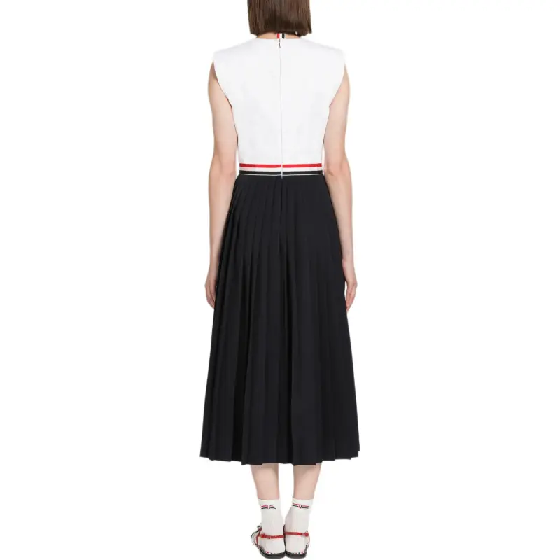 THOM BROWNE Sleeveless Dresses Women's Dark Gray-3
