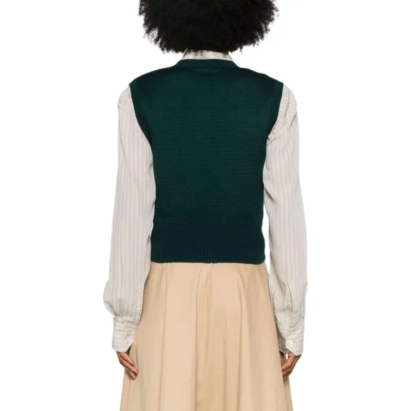 PRADA Checked Knitted Vest-2