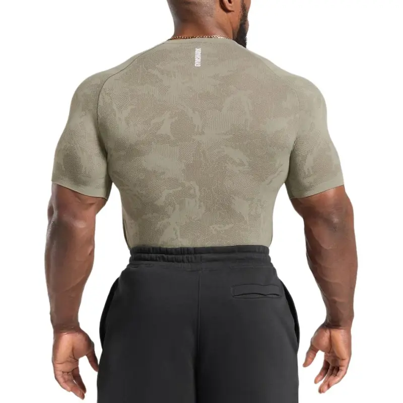 GYMSHARK T Shirt Men's Camouflage Brown-1