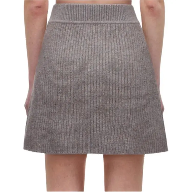 Self portrait Casual Short Skirts Women's Dark Gray Brown-3