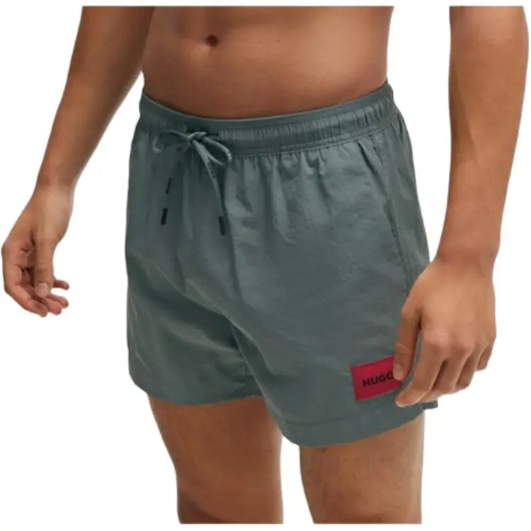 HUGO BOSS Beach Shorts Men's Gray Green-3