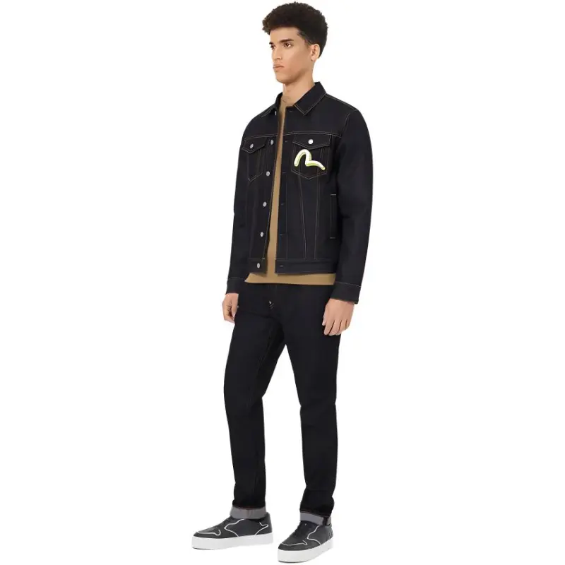 EVISU Denim Jackets Men Denim Blue-4