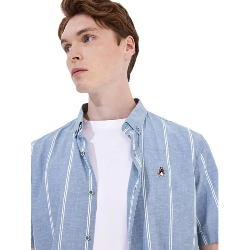 Hush Puppies Shirt Men's Light Blue-2