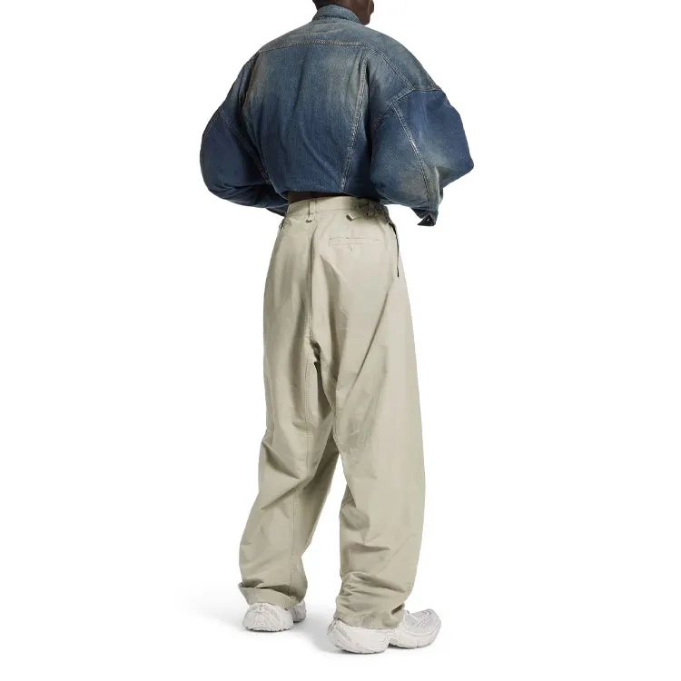 Balenciaga Distressed Straight Leg Trousers-3