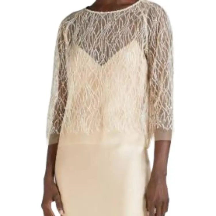 MaxMara Envers Satin Slip Dress Slip Dresses Women's Ivory-5